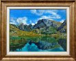 Мальовица с Урдино езеро, Рила планина, пейзаж, живопис, картина с маслени бои, снимка 1 - Картини - 37839059