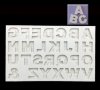 Латиница на чертички странични Букви азбука главни печатни букви силиконов молд форма за торта, снимка 1
