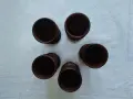 Продавам пет броя чаши и поднос- дърворезба, снимка 4