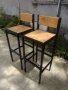 бар столове от метал и дърво с облегалка , снимка 4