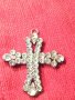 ВИНТИДЖ АРТ КРЪСТ с БЛЕСТЯЩИ ФАСЕТИРАНИ КРИСТАЛИ 3252, снимка 2