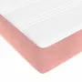 vidaXL Матрак за легло с покет пружини средна твърдост розов 120x200x20 см кадифе, снимка 5
