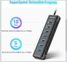 RSHTECH RSH-A107C Активен USB C 3.2 хъб със захранване, 3 x 10Gbps порта (2 Type-C, 1 Type-A), 4 x 5, снимка 4