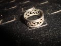 АРТ ДЕКО СРЕБЪРЕН ФИЛИГРАНЕН МАЙСТОРСКА АЖУРНА ЮВЕЛИРНА ИЗРАБОТКА НЕЖЕН ПРЪСТЕН СРЕБРО 17073, снимка 6