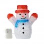 Коледна декоративна фигура Mercado Trade, Снежен човек, Акрил, 30 светодиода, 27 см, снимка 2