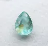 Зелено син Параиба турмалин с форма круша - 0.78кт.! Сертифициран! Нов!, снимка 1