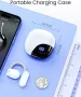 Слушалки с отворени уши, безжични Bluetooth 5.3 с калъф за зареждане с дигитален дисплей, IPX7, бели, снимка 6