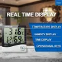 Домашен влагомер, термометър и часовник HTC-1, снимка 2