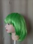  Неоново зелена перука с бретон , снимка 2