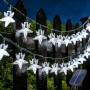 Нови Градински соларни светлини 50 LED 7м водоустойчиви слънчеви звезди, снимка 1
