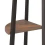 vidaXL Ъглова етажерка с 5 рафта Тъмнокафяво и черно 45,5x31,5x180 см, снимка 7