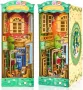 Нов Миниатюрна улична сцена – Дървен пъзел и декор за книги украса дом, снимка 7