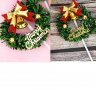 Малък Коледен венец Merry Christmas с камбанка топер украса декор за торта и др декорация Коледна , снимка 1 - Други - 31222804