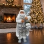 Дядо Коледа в сребристо – празнична фигура, която носи магия и уют у дома (50 / 70 / 90 см), снимка 18