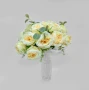 Изкуствени букети с рози и евкалиптови листа – Елегантна украса с дълготраен ефект, снимка 4