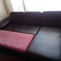 Ъглов кожен диван , снимка 3 - Дивани и мека мебел - 34202858