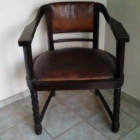 Ретро кресла кожа, снимка 3 - Столове - 36369401