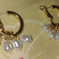 Елегантни обеци с перлички, снимка 1 - Обеци - 37882284