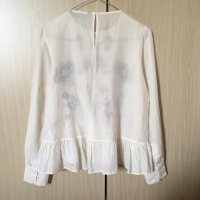 Копринена блуза с бродерии Zara, снимка 4 - Ризи - 31599102