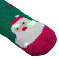 Светещи детски коледни чорапи, Дядо Коледа, 27-38н, снимка 3 - Чорапи - 42778530