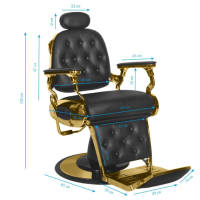 Бръснарски стол Francesco Gold, снимка 5 - Бръснарски столове - 44616771