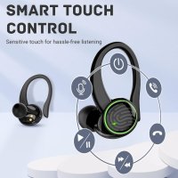 Безжични слушалки, AOTONOK C16  Bluetooth 5.3 слушалки,стерео,LED сензорни,IP7 водоустойчиви, снимка 4 - Bluetooth слушалки - 42460035