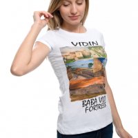Нова дамска тениска с дигитален печат крепостта "Баба Вида", гр. Видин, снимка 10 - Тениски - 29964825