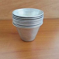 Стари метални алуминиеви чашки, снимка 7 - Антикварни и старинни предмети - 29850585