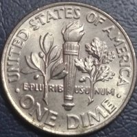 10 цента САЩ 2019 буква D, снимка 2 - Нумизматика и бонистика - 42825483