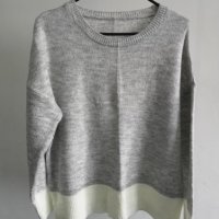 Нов мек пуловер в сиво, снимка 1 - Блузи с дълъг ръкав и пуловери - 38943491