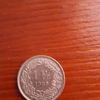 швейцарски франк 1989г., снимка 2 - Други ценни предмети - 31548734