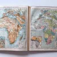 Атлас на света, география на търговията, 1907 г., Германия, снимка 11 - Антикварни и старинни предмети - 31293966