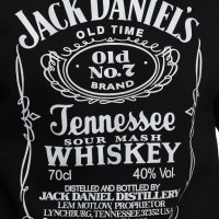 Нов мъжки черен суичър с трансферен печат JACK DANIELS (Джак Даниелс), снимка 3 - Суичъри - 27530829