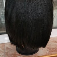 Нова черна перука от естествена коса перука от човешки косъм 30 см Боб стил - мод.16, снимка 10 - Аксесоари за коса - 29932399