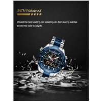 Мъжки часовник Naviforce Digital Sport Watch, Син / Сребрист, снимка 8 - Мъжки - 40246276
