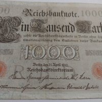 Райх банкнота - Германия - 1000 марки / 1910 година- 17954, снимка 2 - Нумизматика и бонистика - 31034691
