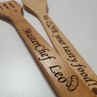 Комплект дървени бъркалки от бамбук с надпис по ИЗБОР, снимка 1 - Сувенири от дърво - 35263879