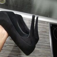 Дамски велурени обувки на висок ток Starlet, снимка 7 - Дамски обувки на ток - 37954534