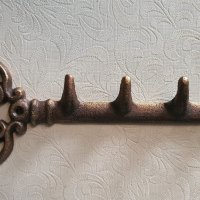 Закачалка ключ–Чугун, 29см, снимка 2 - Градински мебели, декорация  - 37685666