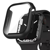 Кейс + Стъклен Протектор за Apple Watch 7 6 5 SE 40 41 44 45mm 3D 5D, снимка 1 - Аксесоари за Apple - 35406990