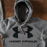 Under Armour Rival Fleece Logo - страхотно мъжко горнище КАТО НОВО, снимка 3 - Спортни дрехи, екипи - 38310769