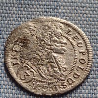 Сребърна монета 3 кройцера 1705г. Леополд първи Прага Свещена Римска Империя 13769, снимка 1 - Нумизматика и бонистика - 42900109