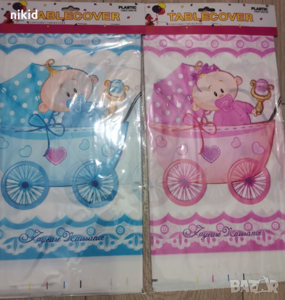 Бебе в количка найлонова покривка за парти рожден ден раждане , снимка 1