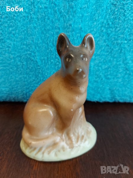 Стара Порцеланова Фигура на Куче Немска Овчарка , снимка 1