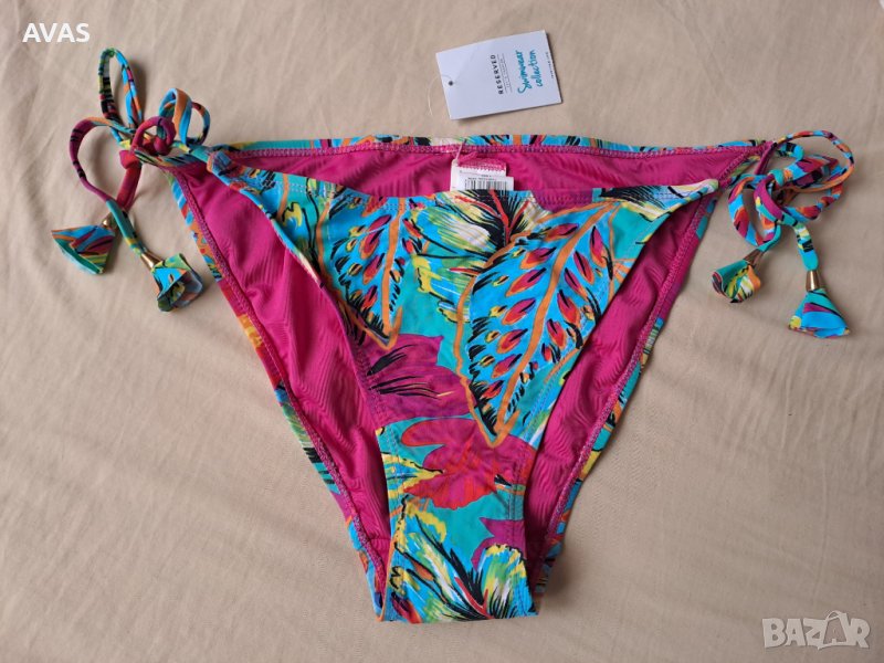 Нов бански долнище Reserved L размер розово със синьо, снимка 1
