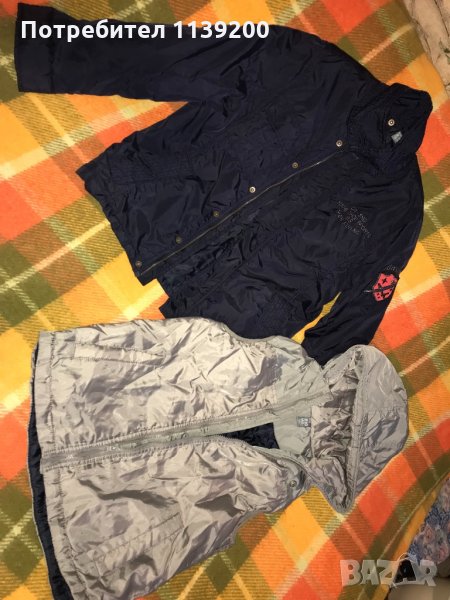 Детско яке Zara тъмносиньо със сребриста грейка 2 в 1 140см за момче, снимка 1