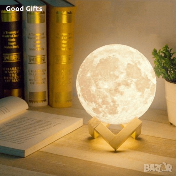 3D лампа Луна , Арома дифузер и Овлажнител на въздуха нощна лампа, снимка 1