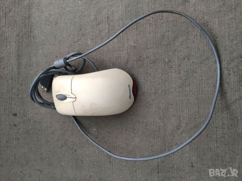 Продавам стара компютърна мишка  microsoft mouse 1.1a optical ps/2, снимка 1