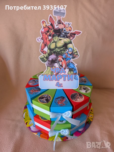 Картонена торта Отмъстителите, снимка 1