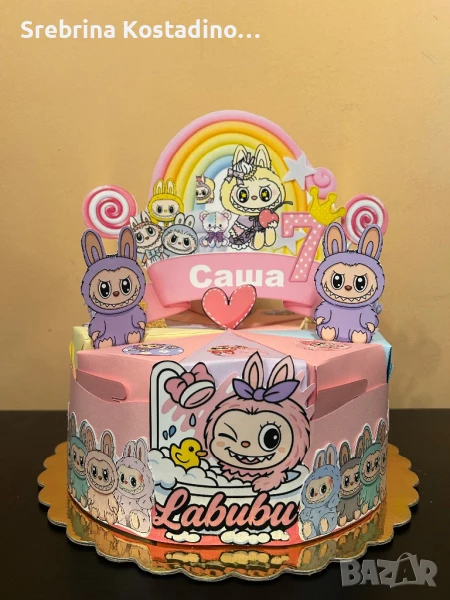 Картонена торта “Лабубу”, снимка 1